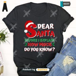 [AVAILABLE] 2024 Funny Christmas Shirts Kids Adults Santa I Can Explain Street Style Fusion T-Shirt