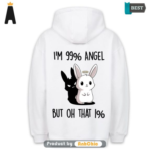 AVAILABLE 99% Angel Bunny  All over Printed Cute Classic Hoodie