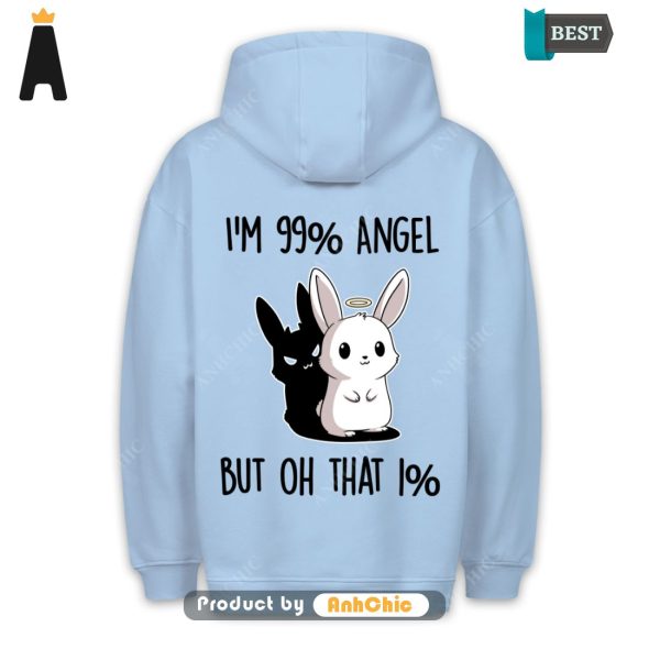 AVAILABLE 99% Angel Bunny  All over Printed Cute Classic Hoodie