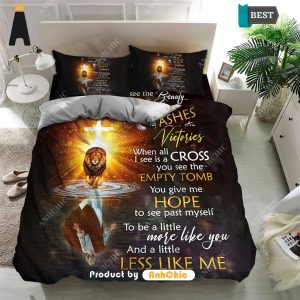[AVAILABLE] Cross and Lion Christian Quilt  Street Style Fusion Bedding set