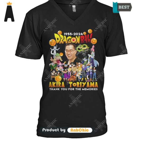 AVAILABLE Dragon Ball TORIYAMA AKIRA 1955-2024 Thank You For The Memories Urban Streetwear T-Shirt