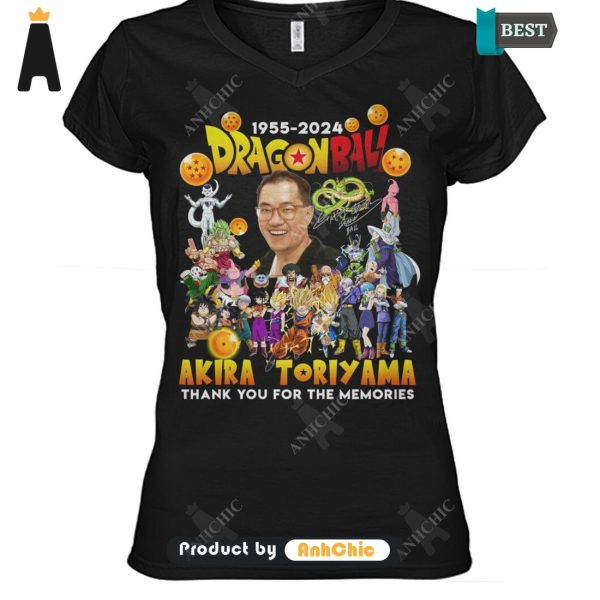 AVAILABLE Dragon Ball TORIYAMA AKIRA 1955-2024 Thank You For The Memories Urban Streetwear T-Shirt