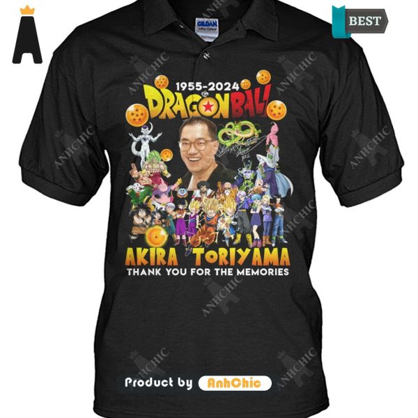 AVAILABLE Dragon Ball TORIYAMA AKIRA 1955-2024 Thank You For The Memories Urban Streetwear T-Shirt