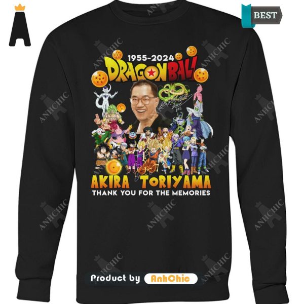 AVAILABLE Dragon Ball TORIYAMA AKIRA 1955-2024 Thank You For The Memories Urban Streetwear T-Shirt