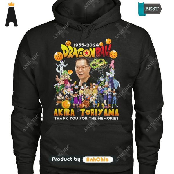 AVAILABLE Dragon Ball TORIYAMA AKIRA 1955-2024 Thank You For The Memories Urban Streetwear T-Shirt