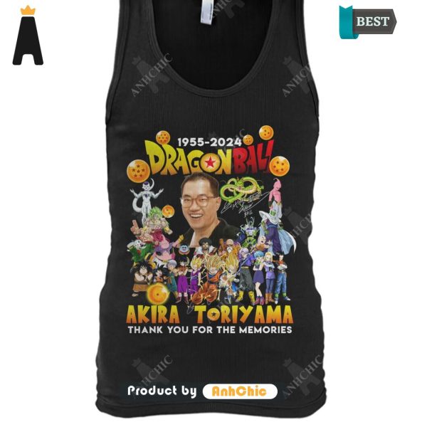 AVAILABLE Dragon Ball TORIYAMA AKIRA 1955-2024 Thank You For The Memories Urban Streetwear T-Shirt