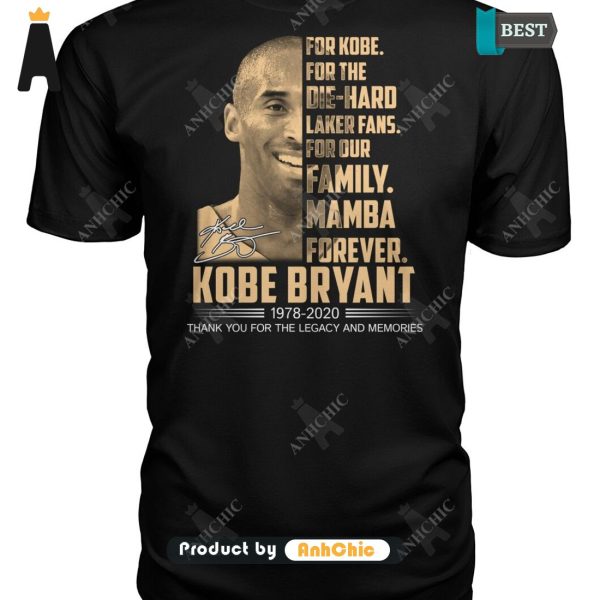 [AVAILABLE] For Kobe For The Die-Hand Laker Fans For Out Family Mamba Forever KoBe Bryant 1978-2020 Thank You For The Memories Street Style Fusion T-Shirt