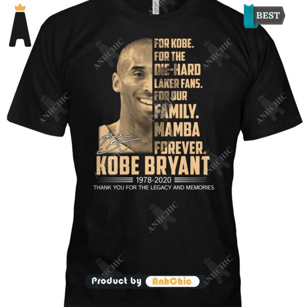 [AVAILABLE] For Kobe For The Die-Hand Laker Fans For Out Family Mamba Forever KoBe Bryant 1978-2020 Thank You For The Memories Street Style Fusion T-Shirt