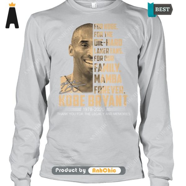 [AVAILABLE] For Kobe For The Die-Hand Laker Fans For Out Family Mamba Forever KoBe Bryant 1978-2020 Thank You For The Memories Street Style Fusion T-Shirt