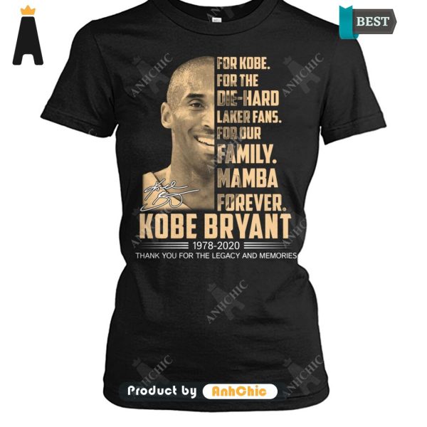 [AVAILABLE] For Kobe For The Die-Hand Laker Fans For Out Family Mamba Forever KoBe Bryant 1978-2020 Thank You For The Memories Street Style Fusion T-Shirt