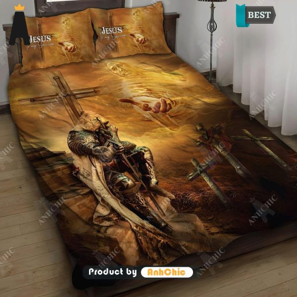 [BEST] Cross and Warrior Jesus Is My Savior  Urban Vibes Bedding set