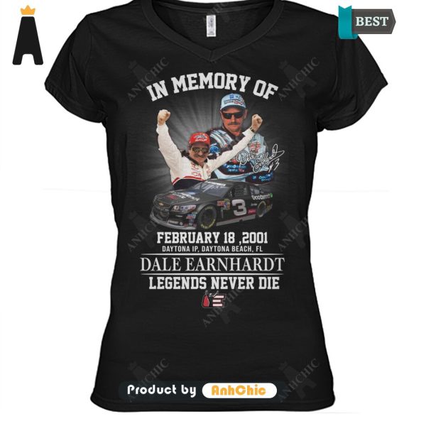 BEST DALE EARNHARDT In Memory Of February 18, 2001 Thank You For The Memories Fusion Fashion T-Shirt