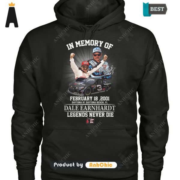 BEST DALE EARNHARDT In Memory Of February 18, 2001 Thank You For The Memories Fusion Fashion T-Shirt