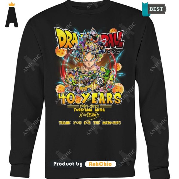 BEST DragonBall 40 Years 1984-2024 Thank You For The Memories LIMITED EDITION T-Shirt