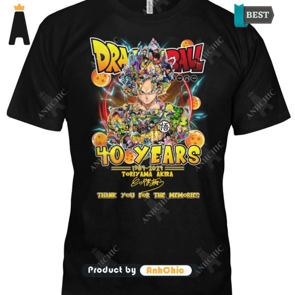 BEST DragonBall 40 Years 1984-2024 Thank You For The Memories LIMITED EDITION T-Shirt