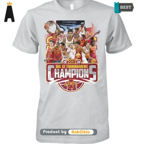 [BEST] Iowa State Men Basketball Big 12 Tournament 2020-2024 Champions Fusion Fashion T-Shirt