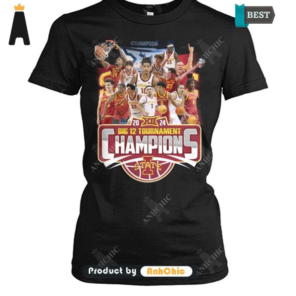 [BEST] Iowa State Men Basketball Big 12 Tournament 2020-2024 Champions Fusion Fashion T-Shirt