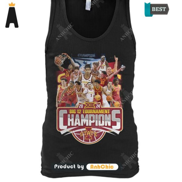 [BEST] Iowa State Men Basketball Big 12 Tournament 2020-2024 Champions Fusion Fashion T-Shirt