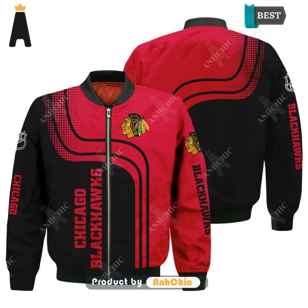 [BEST] Personalized Chicago Blackhawks Fusion Fashion Bomber Jacket