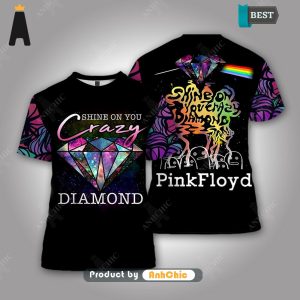 [BEST] Pink Floyd Shine On You Crazy Diamond All over Printed 3D T-Shirt