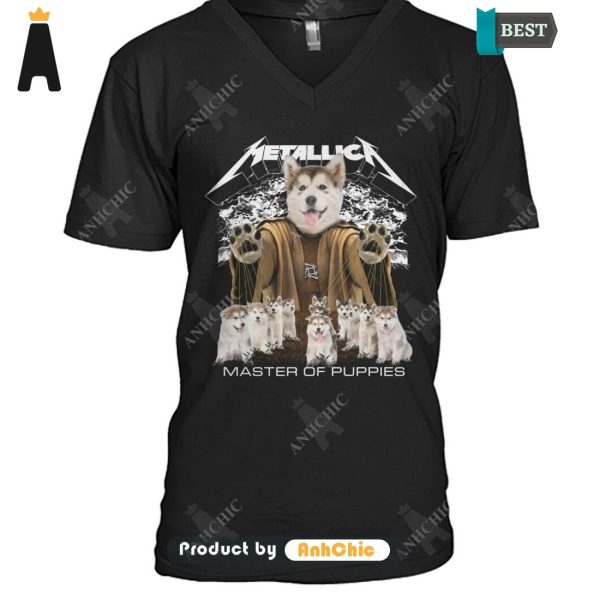 BEST-SELLING Alaskan Malamute Metallica Master Of Pupies Fusion Fashion T-Shirt