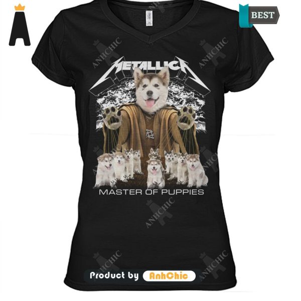 BEST-SELLING Alaskan Malamute Metallica Master Of Pupies Fusion Fashion T-Shirt