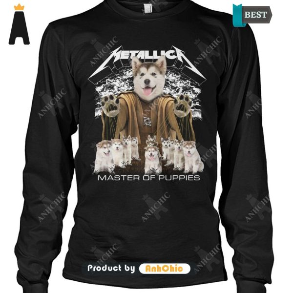 BEST-SELLING Alaskan Malamute Metallica Master Of Pupies Fusion Fashion T-Shirt