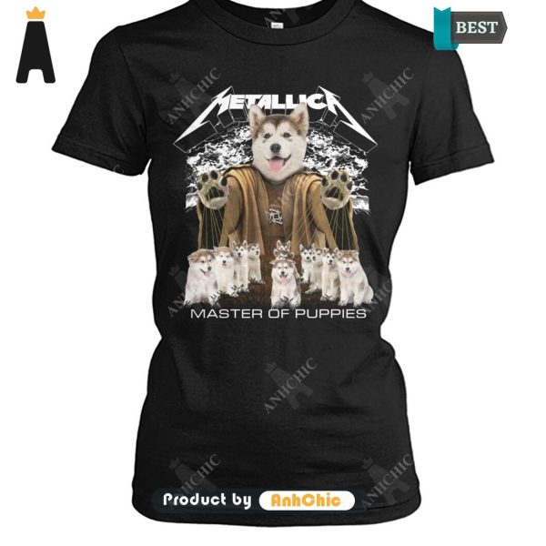 BEST-SELLING Alaskan Malamute Metallica Master Of Pupies Fusion Fashion T-Shirt