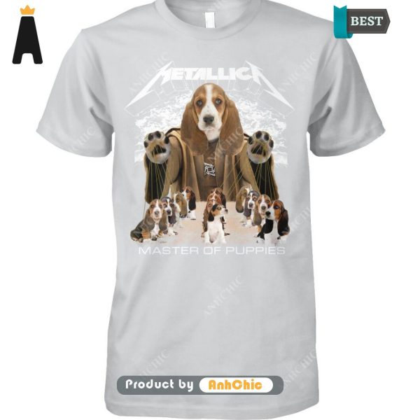 BEST-SELLING Basset Hound Metallica Master Of Pupies All over Printed T-Shirt