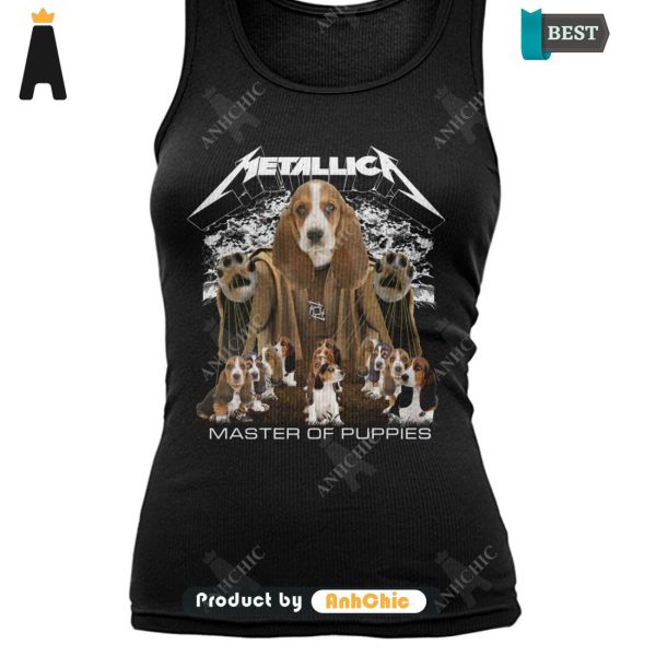 BEST-SELLING Basset Hound Metallica Master Of Pupies All over Printed T-Shirt