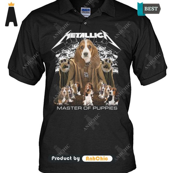 BEST-SELLING Basset Hound Metallica Master Of Pupies All over Printed T-Shirt