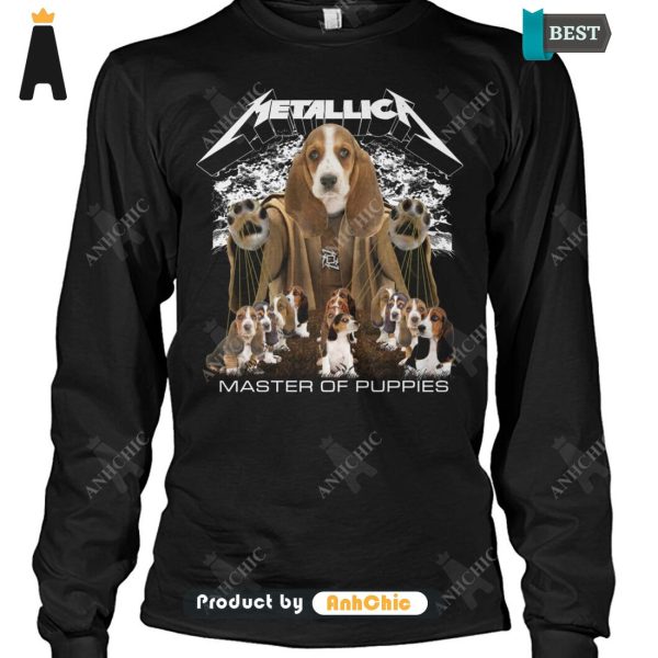 BEST-SELLING Basset Hound Metallica Master Of Pupies All over Printed T-Shirt