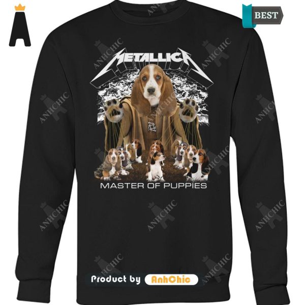 BEST-SELLING Basset Hound Metallica Master Of Pupies All over Printed T-Shirt