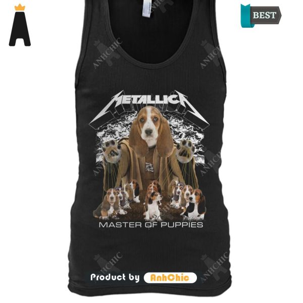 BEST-SELLING Basset Hound Metallica Master Of Pupies All over Printed T-Shirt