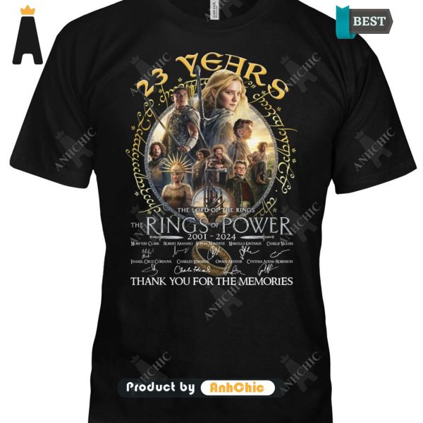 BEST-SELLING The Lord Of The Rings Rings Of Power 23 Years 2001-20214 Thank You For The Memories  All over Printed T-Shirt