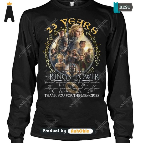 BEST-SELLING The Lord Of The Rings Rings Of Power 23 Years 2001-20214 Thank You For The Memories  All over Printed T-Shirt