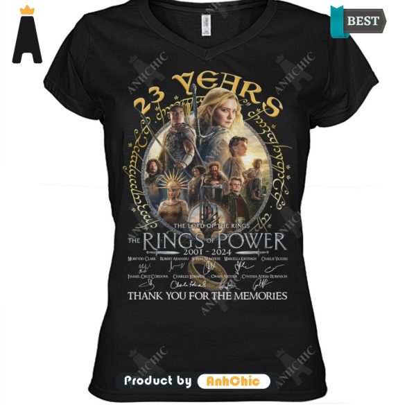 BEST-SELLING The Lord Of The Rings Rings Of Power 23 Years 2001-20214 Thank You For The Memories  All over Printed T-Shirt