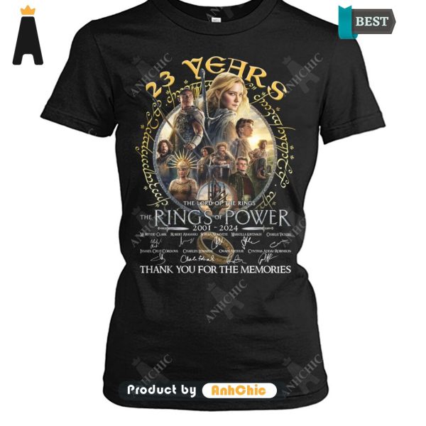 BEST-SELLING The Lord Of The Rings Rings Of Power 23 Years 2001-20214 Thank You For The Memories  All over Printed T-Shirt