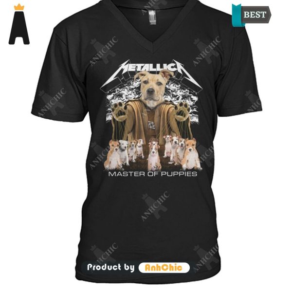 [HIGH-END] American Staffordshire Terrier Metallica Master Of Pupies Urban Vibes T-Shirt