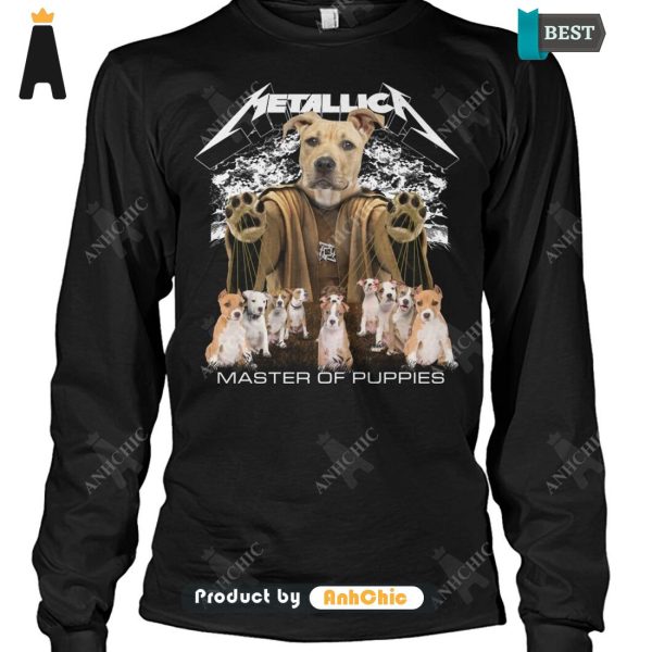 [HIGH-END] American Staffordshire Terrier Metallica Master Of Pupies Urban Vibes T-Shirt