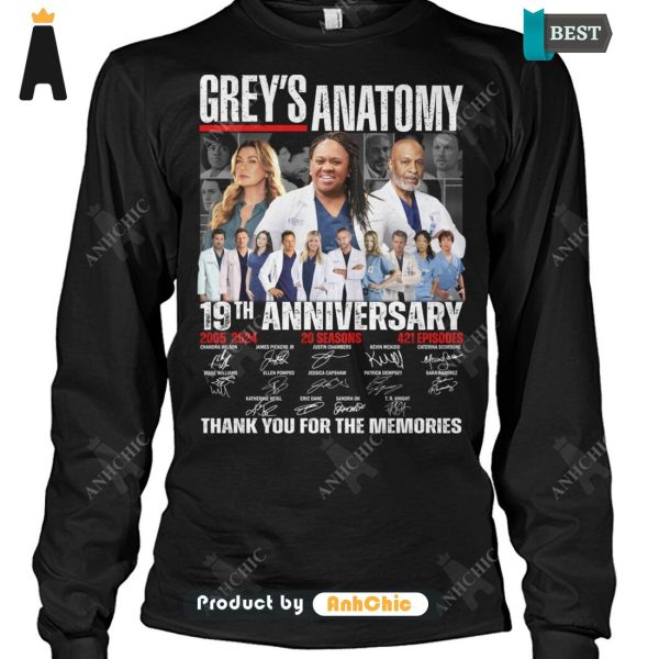 [HIGH-END] Grey Anatomy 19th Anniversary Thank You For The Memories Limitted Edition T-Shirt