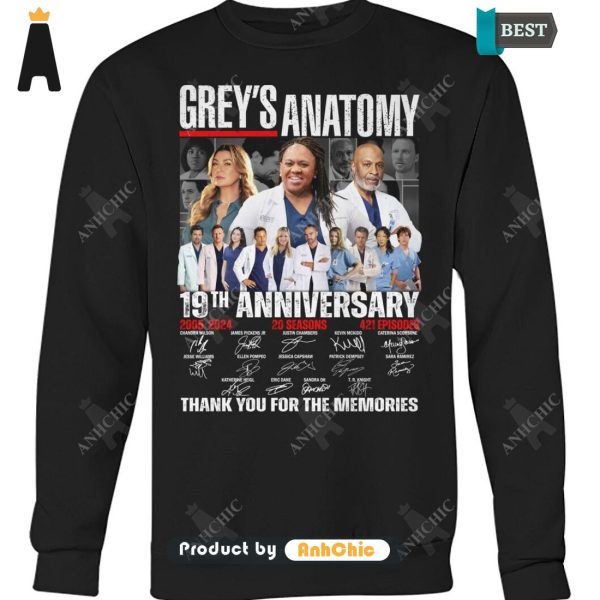 [HIGH-END] Grey Anatomy 19th Anniversary Thank You For The Memories Limitted Edition T-Shirt