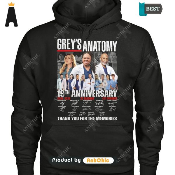 [HIGH-END] Grey Anatomy 19th Anniversary Thank You For The Memories Limitted Edition T-Shirt