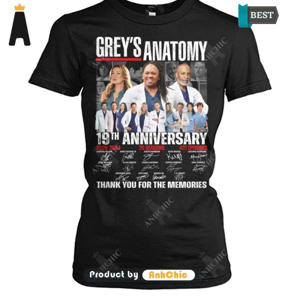 [HIGH-END] Grey Anatomy 19th Anniversary Thank You For The Memories Limitted Edition T-Shirt