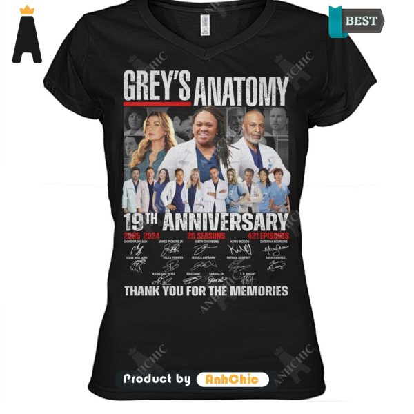 [HIGH-END] Grey Anatomy 19th Anniversary Thank You For The Memories Limitted Edition T-Shirt