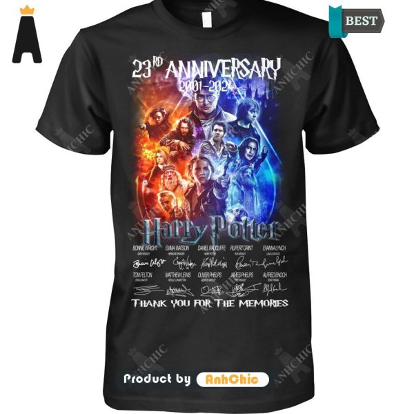 [HIGH-END] Harry Potter 23rd Anniversary 2001-2024 Thank You For The Memories POD Design T-Shirt