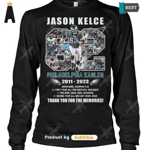 [HIGH-END] Jason Kelca Philadelphia Eagles 2011-2023 Thank You For The Memories Fusion Fashion T-Shirt