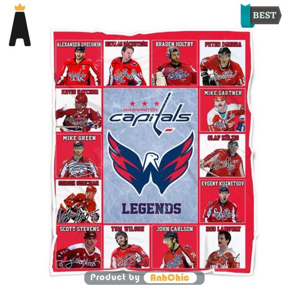 [HIGH-END] Washington Capitals Legends National Hockey League Luxury Comfort Blanket