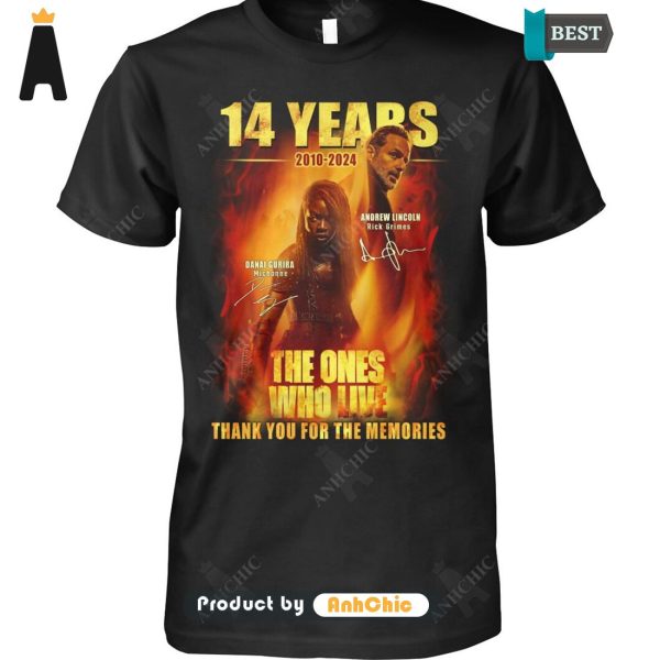 HOT Andrew Lincoil And Danai Gurira  14 Year 2010-2024 They Are The Ones Who Live Thank You For The Memories Trending Collection T-Shirt