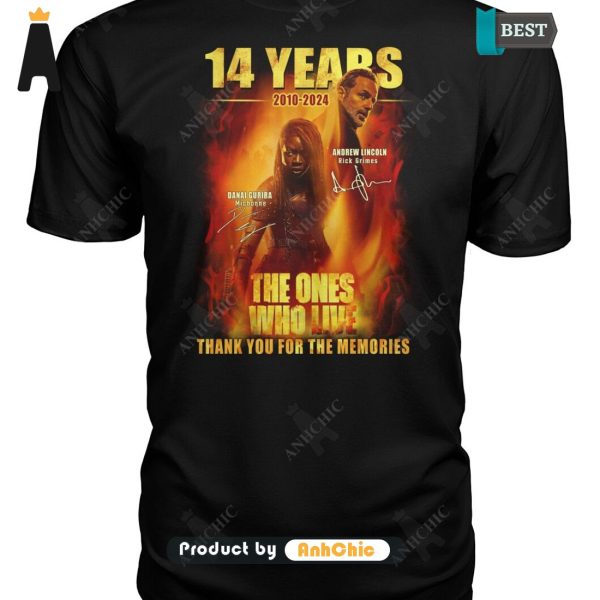 HOT Andrew Lincoil And Danai Gurira  14 Year 2010-2024 They Are The Ones Who Live Thank You For The Memories Trending Collection T-Shirt